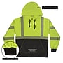 Ergodyne GloWear 8317BK High Visibility Long Sleeve Black Bottom Hooded Sweatshirt, ANSI Type R Class 3, Lime, X-Large (22975)~#|#~0D057704-4116-4945-87A987F28875CDA2_sc7