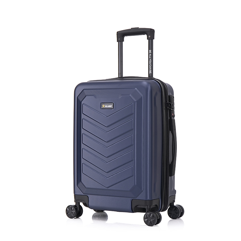US Army FOX PRO 20" Hardside Suitcase, 4-Wheeled Spinner, TSA Checkpoint Friendly, Navy Blue (USLFPRO00S-BLU) image 1