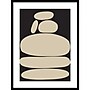 Amanti Art Zen River Rocks Black And Tan by The Creative Bunch Studio Wood Framed Wall Art Print, 25" x 33" (A42675532112)~#|#~0D1E2DA8-A783-4978-9A3E2B4520A744DD_sc7