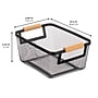 mDesign Metal Basket with Handles, Black/Natural (24353W)~#|#~0D1F9D0A-AEFE-4709-834297C74C3BC3FB_sc7