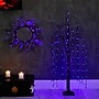 Nearly Natural 4' Pre-Lit Halloween Black Willow Artificial Fall Tree with 120 Orange and Purple LED Lights (T4753)~#|#~0D22C235-D8AA-4C6B-ABE28FA99CFE2D8B_sc7