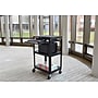 Luxor 3-Shelf Metal Mobile Utility Cart with Lockable Wheels, Black (UCMT1KB)~#|#~0D22E5BC-6666-4F63-9AA334B616C041BC_sc7