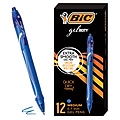BIC Gel-Ocity Quick Dry Retractable Gel Pen, Medium Point, Blue Ink, Dozen (RGLCG11-BLU)