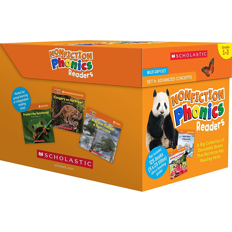 Scholastic Teaching Solutions Nonfiction Phonics Readers Set 4: Advanced Concepts Boxed Set, 126/Set image 1