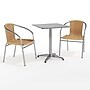 Flash Furniture Lila Indoor-Outdoor Table Set with 2 Chairs, 23.5" x 23.5", Aluminum/Beige (TLH24SQ020BGCH2)~#|#~0D257FAD-45D2-473F-91DC07C24763D0FD_sc7