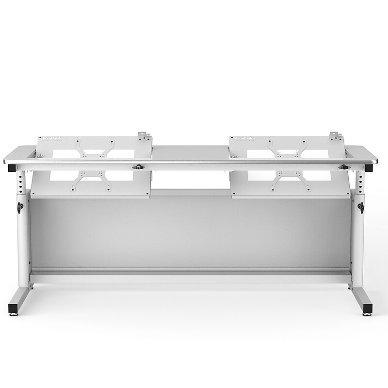 VersaDesk Revolution 72"W Manual Adjustable Standing Computer Table, White (RST7224-WW) image 1