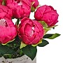 National Tree Company 10" Pink Peony Flower Bouquet in White Basket (MT81-06126GPK-1)~#|#~0D349282-89C2-48BC-813B06FE12C4F709_sc7