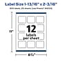 Avery Laser/Inkjet Rectangle Multipurpose Labels, 1-13/16" x 2-3/16", Clear, 300/Pack (94233)~#|#~0D352F13-7FAC-47DC-AF87B62F81F783D2_sc7