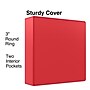 Staples 3" 3-Ring Non-View Binder, Red (ST26589-CC)~#|#~0D378A07-11C4-4382-A8530AA9D60E9813_sc7