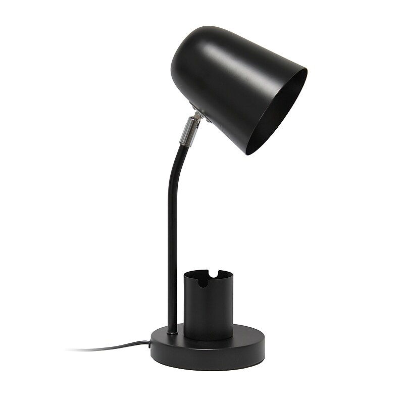 Simple Designs Sleek Essentials LED Desk Lamp, 15.75", Black Metal (LT2128-BLK) image 1