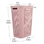 Mind Reader 15.85-Gallon Slim Laundry Hamper with Lid, Plastic, Pink (HBIN60-PNK)~#|#~0D42AD93-99E9-4399-B5BA9582FAEEC176_sc7