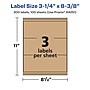 Avery Laser/Inkjet Rectangle Multipurpose Labels, 3-1/4" x 8-3/8", Kraft Brown, 300 Labels/Box ( 94251)~#|#~0D42B464-8774-40A5-A3C3CB96970403B8_sc7