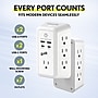 Overtime S90 11-in-1 Wall Outlet Extender Surge Protector with 7 AC Outlets and 4 USB Ports, White (OTWP7OS90)~#|#~0D43AD46-1A24-4481-9258245B52F8E78B_sc7