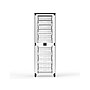 Luxor Mobile 12-Section Stacked Modular Classroom Storage Cabinet, 18.2"W x 18.2"D, White (MBS-STR-12-12S)~#|#~0D49696A-38CB-4813-BCDB6BCFA7B5DA6E_sc7