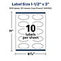 Avery Laser/Inkjet Oval  Waterproof Multipurpose Labels, 3"  Dia, White, 500/Box (94055)~#|#~0D49DC41-B612-4CE3-828160C872F27B25_sc7