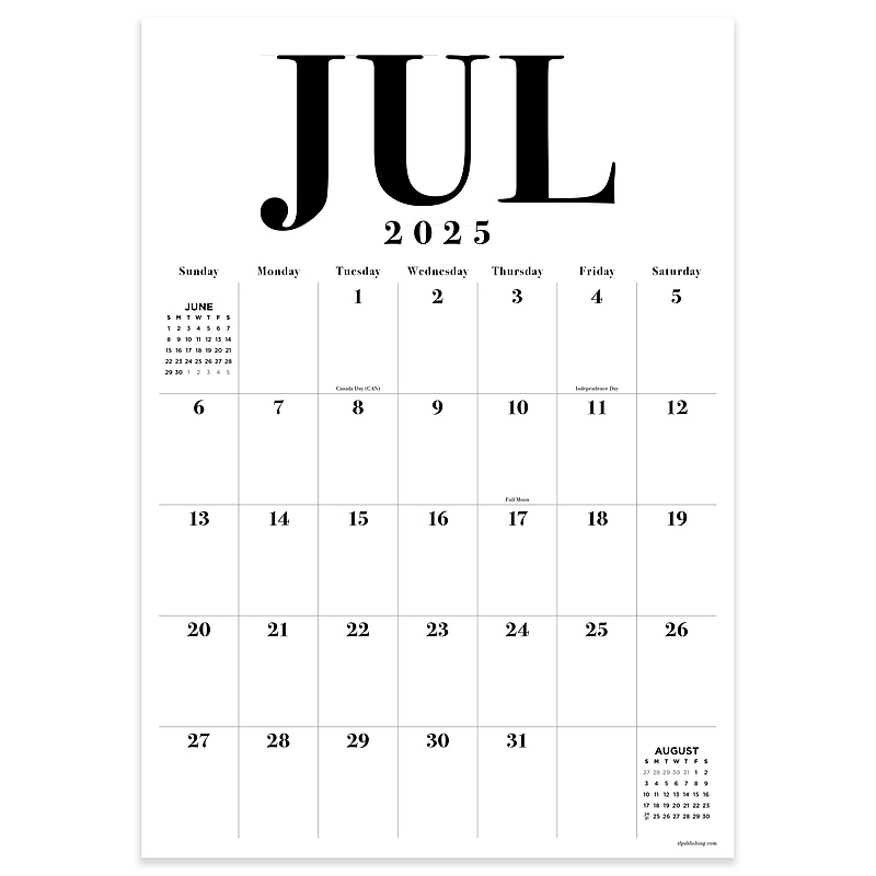2025-2026 TF Publishing 12" x 17" Academic Monthly Wall Calendar (AY26-8512) image 1