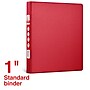 Staples 1" 3-Ring Non-View Binder, D-Ring, Red (55364/26290)~#|#~0D4D14FC-B249-4F1E-8BC5B04AB5B5D5F4_sc7