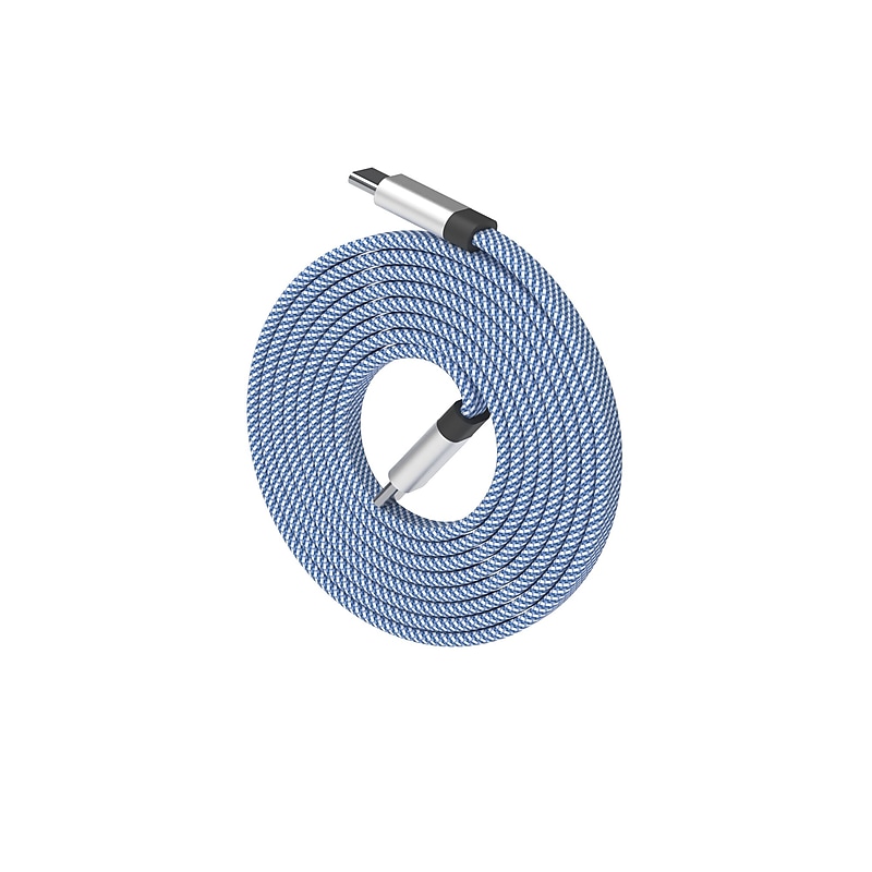 Function101 NEAT CABLE Magnetic USB-C Charging Cable, 4.9 ft., Blue (F101-LCBU5) image 1