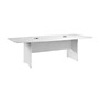 Bush Business Furniture 96"W x 42"D Boat Shaped Conference Table With Grommets, White (99TB9642WHK)~#|#~0D51F24D-756A-4D22-8818841C910368B9_sc7