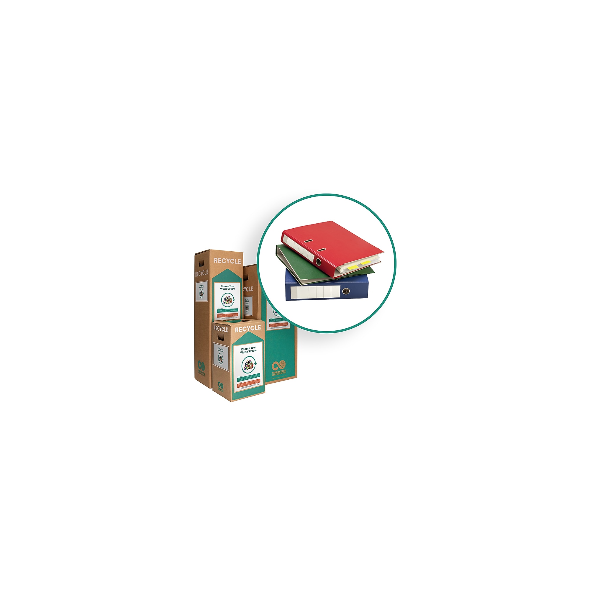TerraCycle Cardboard Binders and Presentation Materials Recycling Box, 21 Gallon, White/Green (176) Sansujyuku sansujyuku.com