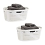 Mind Reader 10.57-Gallon Laundry Basket with Handles, Plastic, White, 2/Set (2HHAMP40-WHT)~#|#~0D536EAD-15FD-4888-944C9B11B9D2B730_sc7
