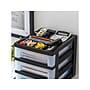 Iris 3-Compartment Stackable Desktop Storage Drawer, Black/Translucent White (116351)~#|#~0D54D0BF-5633-4AE8-8790F5CE19025455_sc7