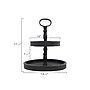 Storied Home Distressed Blackwashed Wood 2-Tier Tray with Metal Handle (EC0112)~#|#~0D56F224-456F-4CDA-A1737DDEF2C463BC_sc7