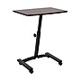Seville Classics airLIFT 24"W Manual Rectangular Height Adjustable Mobile Sitting Desk, Walnut (WEB162)~#|#~0D63BBE9-D820-4F93-815DEF99A92B4F8F_sc7
