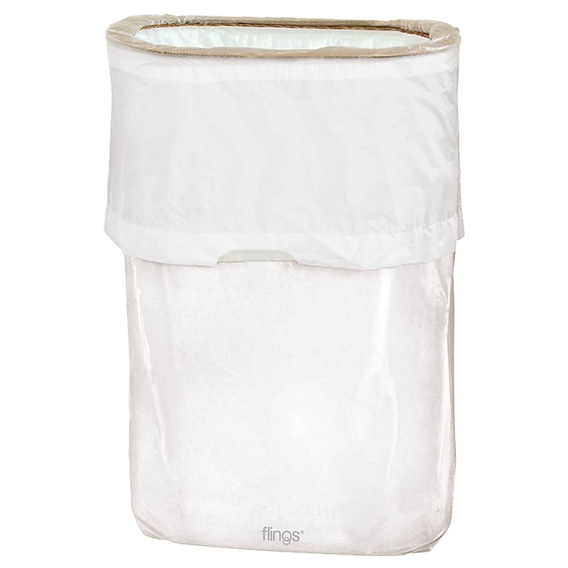 Party City Plastic Indoor/Outdoor Trash Can, 13 Gallon, White (AM130109-08) image 1