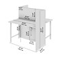 Bush Business Furniture Hustle 48"W 2 Person Back to Back Cubicle Panel Workstation, White/Platinum Gray (HUS020WHPG)~#|#~0D64B57A-F46F-47B0-A311A85B90BBB4B1_sc7