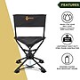 Arrowhead Outdoor 360°-Swiveling Outdoor Chair, Charcoal Black (TSRTKKS0261U)~#|#~0D6E35B1-E984-4C0C-B134ED07043E0545_sc7