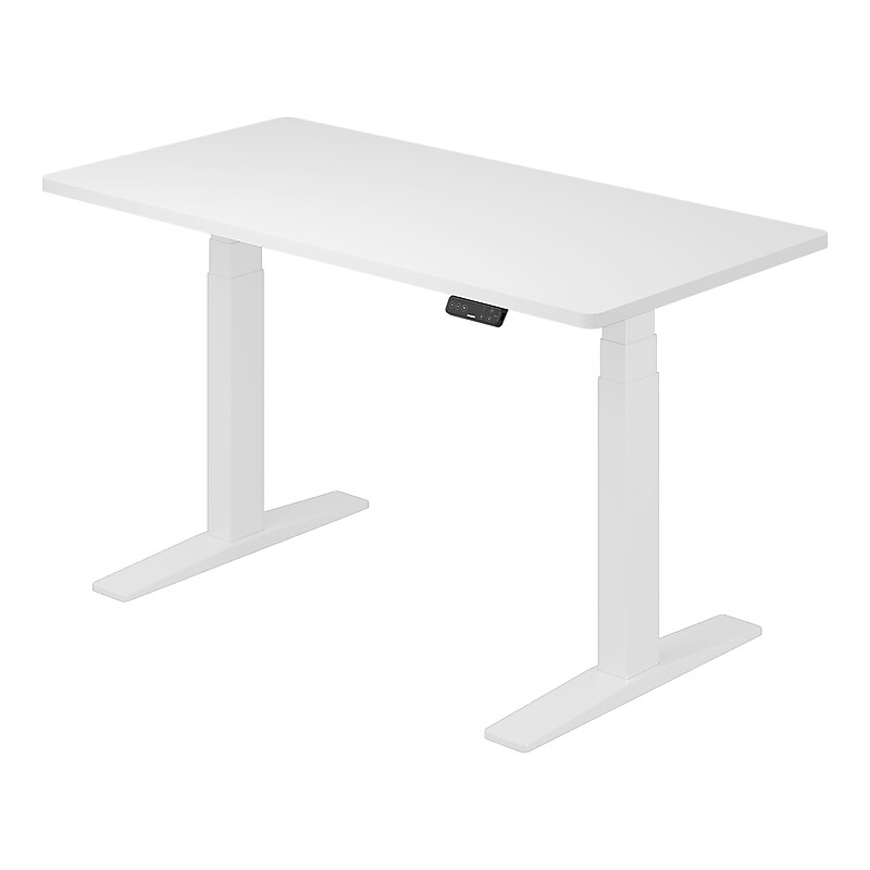 FlexiSpot E7 Commercial 55''W Electric Rectangular Adjustable Standing Desk, White (E7WCOM5528-W) image 1