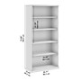 Bush Business Furniture Studio C Tall 5 Shelf Bookcase, Natural Elm (SCB136NE)~#|#~0D7C6208-F14E-4AFC-9D96F49296EBE260_sc7