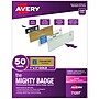 Avery The Mighty Badge Laser Reusable  Magnetic Name Badge System, 1" x 3", Gold, 120 Inserts, 50/Pack (71207)~#|#~0D860104-9856-4816-B38DDBBFC9B39263_sc7
