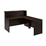 Bush Business Furniture Arrive 60"W L Shaped Reception Desk with Shelf, Mocha Cherry (ARV003MR)~#|#~0D89D3D0-32A2-402A-9A8F5794F878EB41_sc7