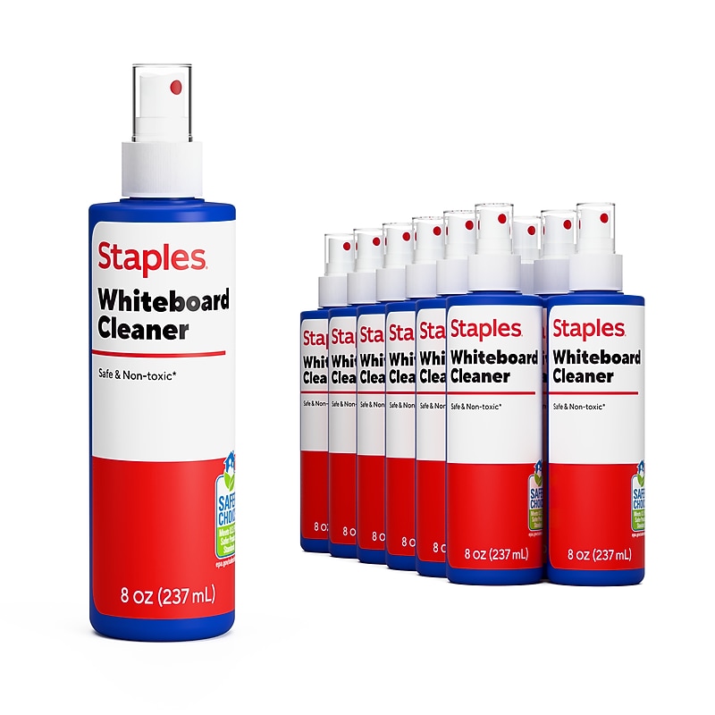 Staples Whiteboard Cleaner, 8 oz., 12/Pack (ST63631) image 1