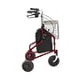 Medline Folding 3-Wheeled Steel Rollator, Adult, Red (MDS86840TRIR)~#|#~0D94722C-31E6-468D-B947527C865743EF_sc7