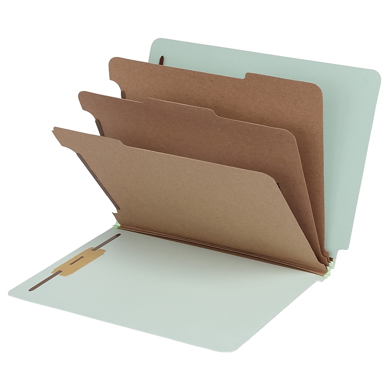 Pendaflex Classification Folder, 3-Dividers, Letter Size, Light green, 10/Box (1007139) image 1