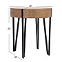 Storied Home Astoria Wooden Round End Table, Natural/Black (EC1426)~#|#~0D95C9E4-A039-4DC2-955FCE2F2BB7420C_sc7