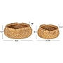 Household Essentials Water Hyacinth Handwoven Flower Baskets with Handles, Natural, 2/Set (HE1187)~#|#~0D95F6E8-AF16-455B-9F5CBBBE4FEB6C0F_sc7