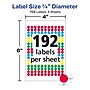 Avery Color-Coding Labels, 1/4 " Dia, Assorted Colors, 768 Labels/Pack (13962/5795)~#|#~0D961011-2357-4F67-A10572B11AF20F94_sc7