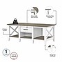 Bush Furniture Key West 47" x 24" Coffee Table, Shiplap Gray/Pure White (KWT148G2W-03)~#|#~0D9AE839-3C1D-4D8D-B11966853304BD90_sc7