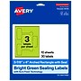 Avery Laser/Inkjet Sealing Labels, 5-7/8" x 4", Bright Green, 30 Labels/Pack (19479370784)~#|#~0D9E76D2-B9C6-4006-86DB30416F8A2254_sc7