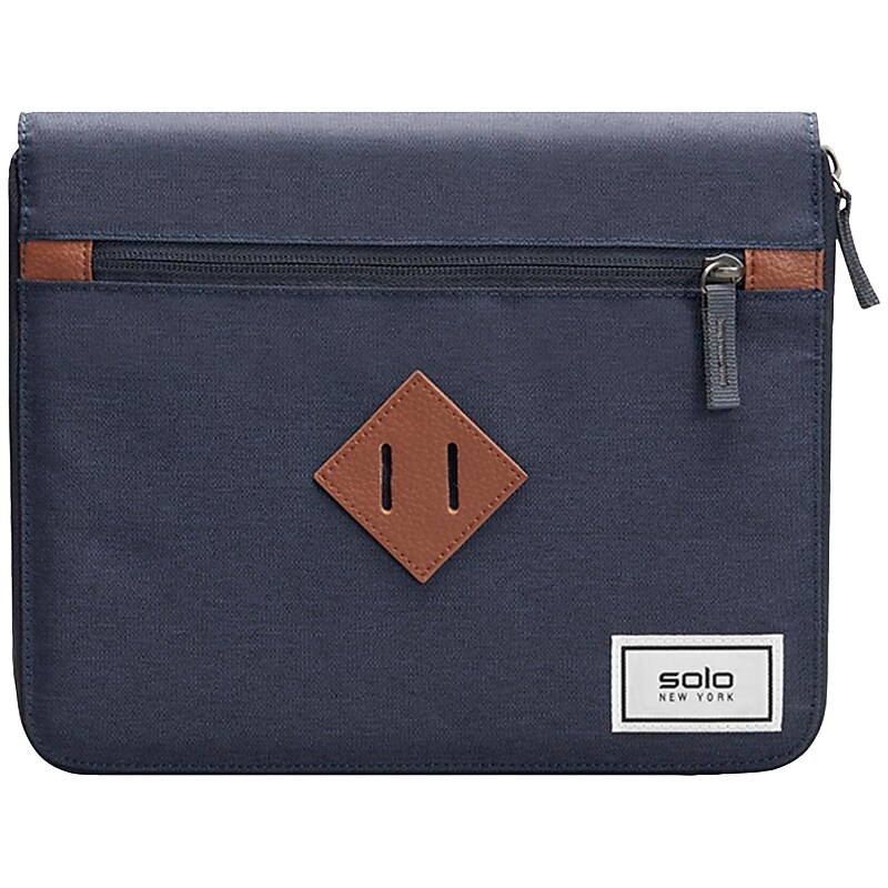 Solo Wave Polyester 11" Tablet Padfolio, Navy/Tan (UBN173-5) image 1