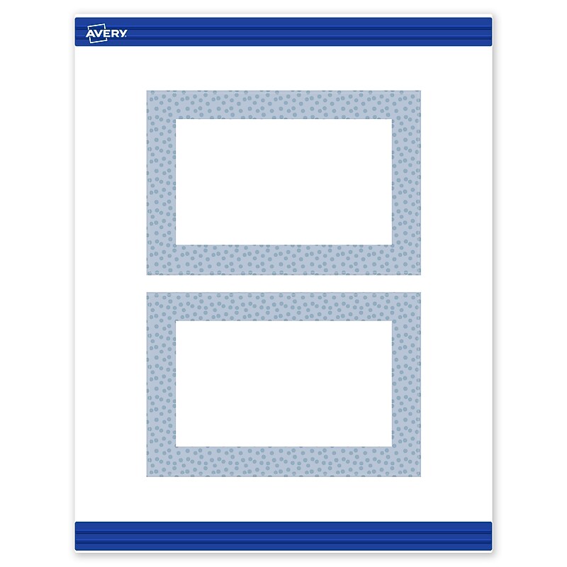 Avery Polka Dots Design Matte Blank Card, White, 20/Pack (S00-F8F) image 1