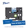 Brother P-touch Laminated Label Tape, 3/4" x 26.2', White on Blue (TZe545)~#|#~0DAAF88E-FC80-4DFC-9F061DDBBAB61F6E_sc7
