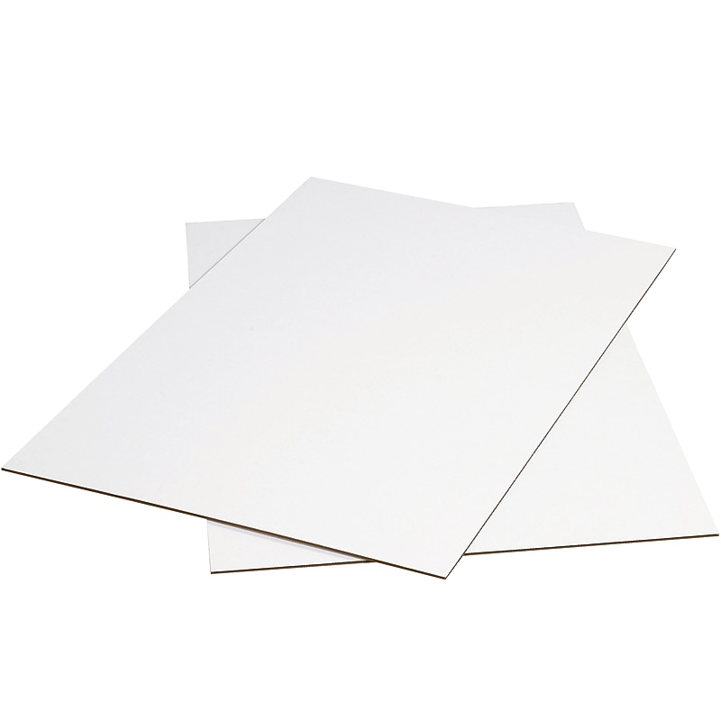 48" x 42" Corrugated Pad, 32 ECT, White, 5/Bundle (SP4248W) image 1