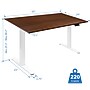 Mount-It! Dual Motor 55"W Electric Rectangular Adjustable Standing Desk, Hazelnut/White (MI-18112)~#|#~0DAFE064-626D-497F-8E121108874F9DB6_sc7