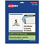 Avery Dissolvable Rectangle Multipurpose Labels, 9.75" x 1.25", Off-white, 25/Pack (94262)~#|#~0DB2B1AD-C858-4F3C-B60B3BCA33B184F2_sc7
