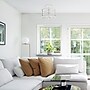 Lalia Home 3-Light 13" Farmhouse Glass and Metallic Accented LED Semi-flushmount, Matte White (LHM-1000-WH)~#|#~0DB7A48B-83DF-4721-ABDFA2389B21517E_sc7